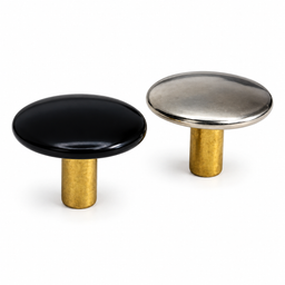DOT® Durable™ Long-Stem Cap – Nickel-Plated Brass, 15 mm Diameter, 9 mm Post