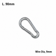 Carabiner Hook - Zinc Plated Steel - Multiple Sizes
