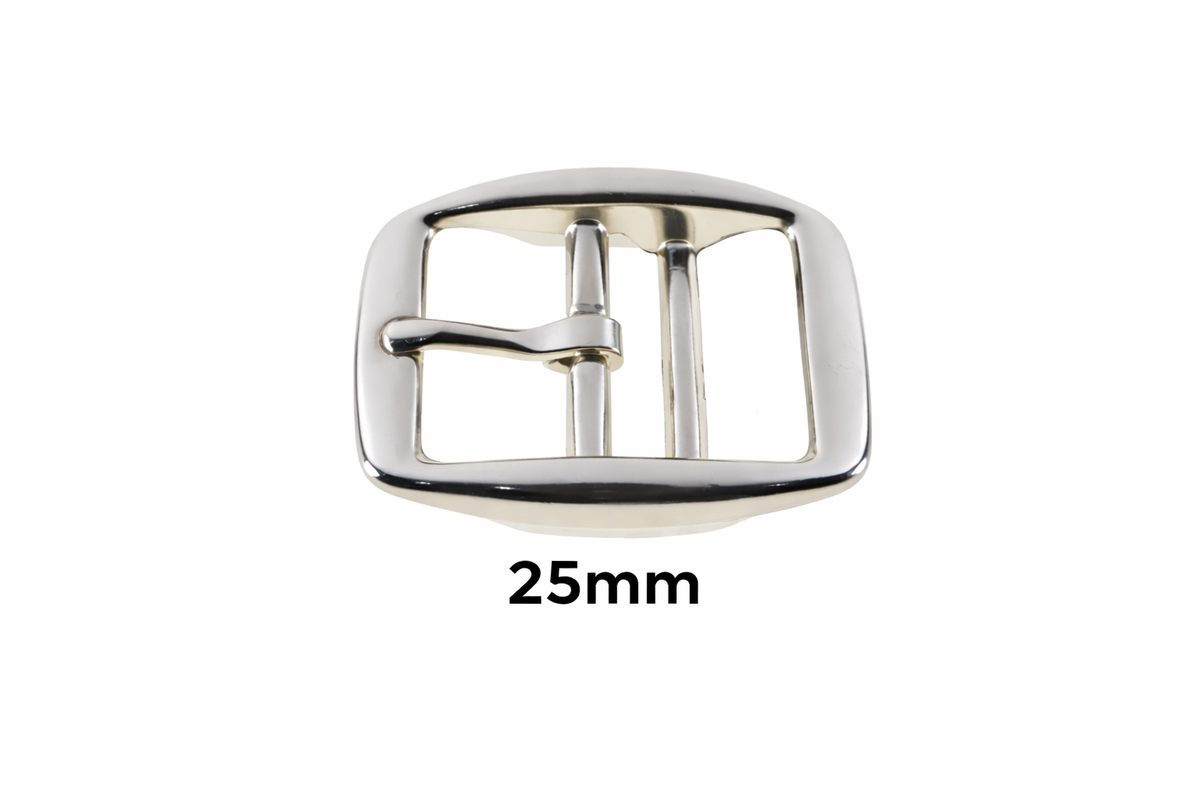 Double Bar Buckle - Nickel Plated - Multiple Sizes
