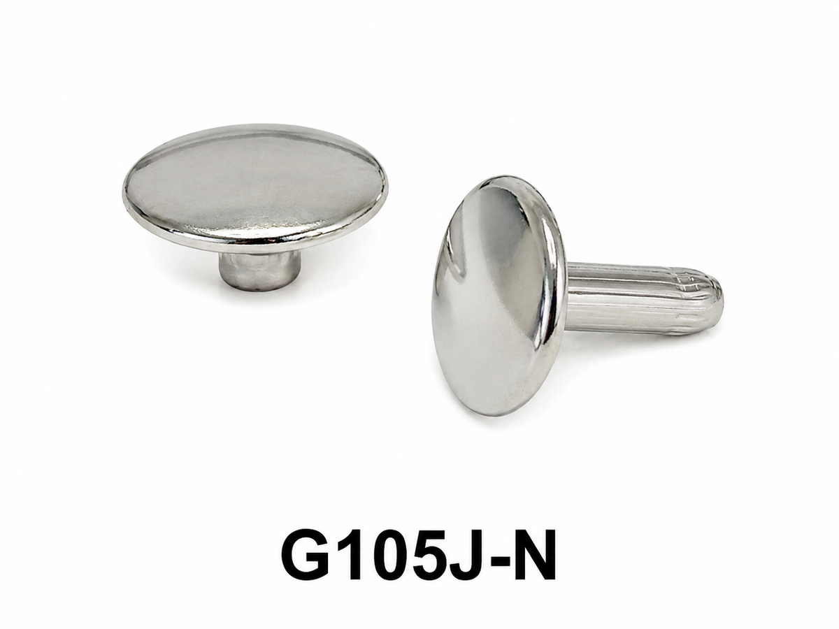 Double Domed Rivets – Brass, Nickel & Black | 3 Sizes