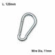 Carabiner Hook - Zinc Plated Steel - Multiple Sizes
