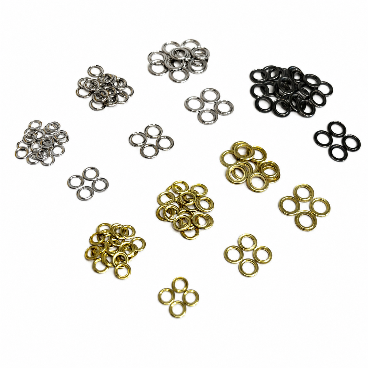 Rings for Eyelet Flat Washer – Brass & Nickel (7mm ID)
