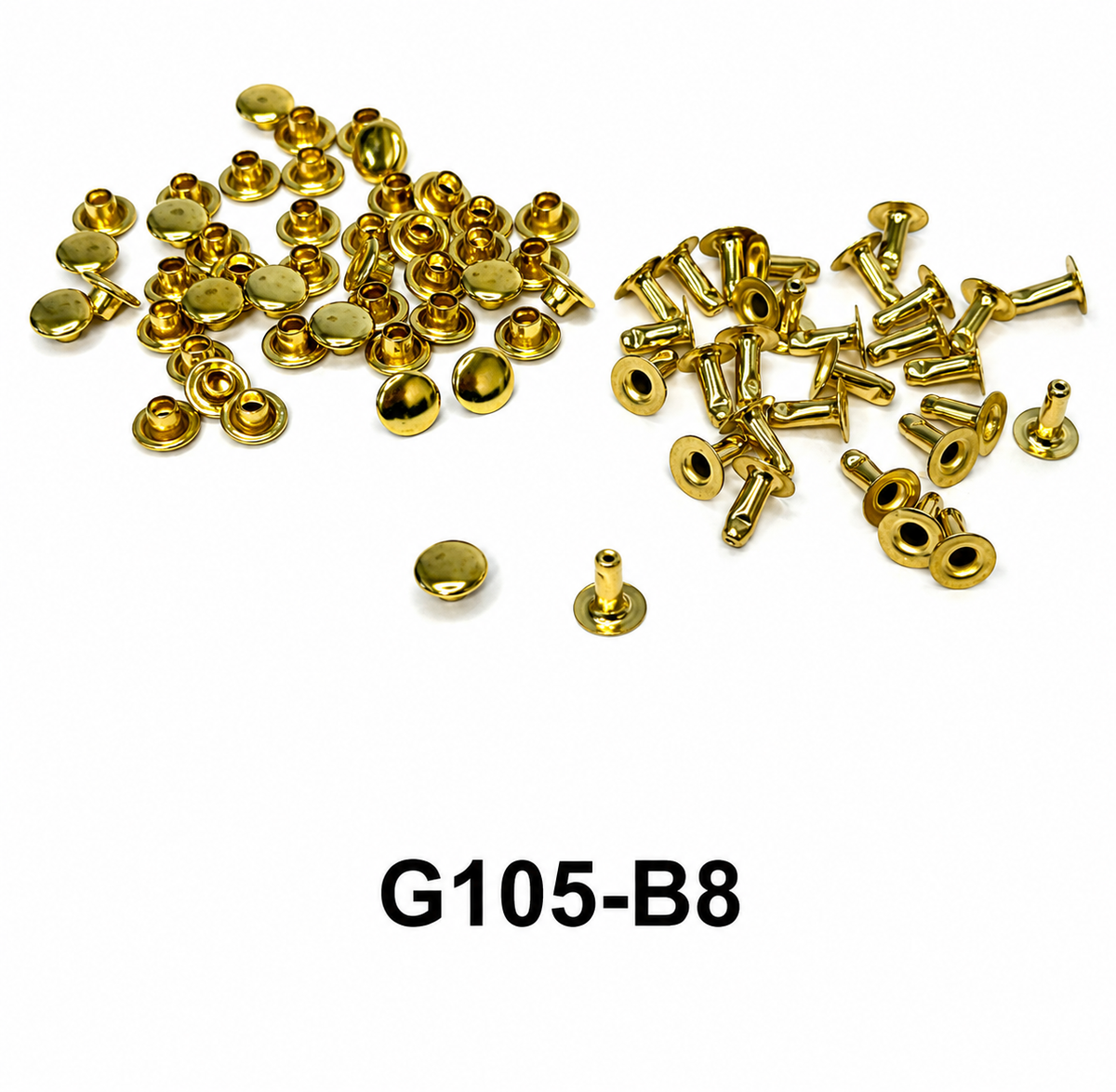 Single Domed Rivets – Brass, Nickel & Black | 5 Sizes