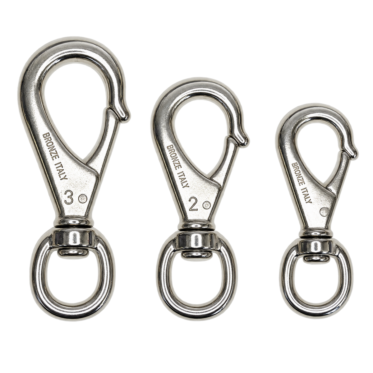 Boat Snap with Swivel Eye - Nickel Plated Bronze - Multiple Sizes
