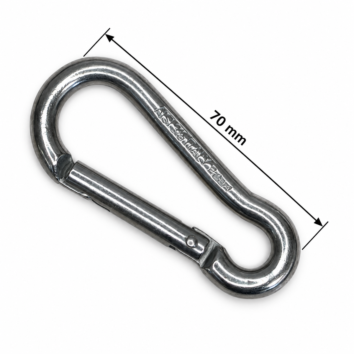 Carabiner Hook with Keylock - Anti-Snagging - Stainless Steel - Tested
