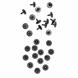 Jeans Rivet & Cap – Gunmetal Steel – 9mm Head, 8mm Length