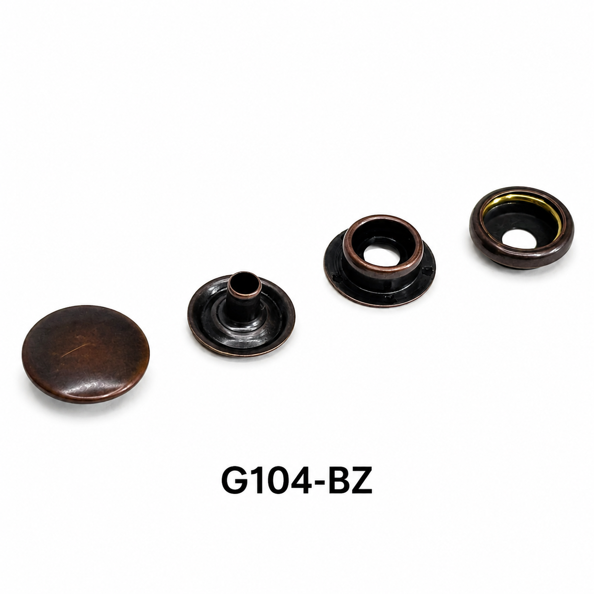 Press Studs with Decorative Cap – 13mm & 15mm | Nickel, Brass, Black Enamel, Gunmetal & Bronze