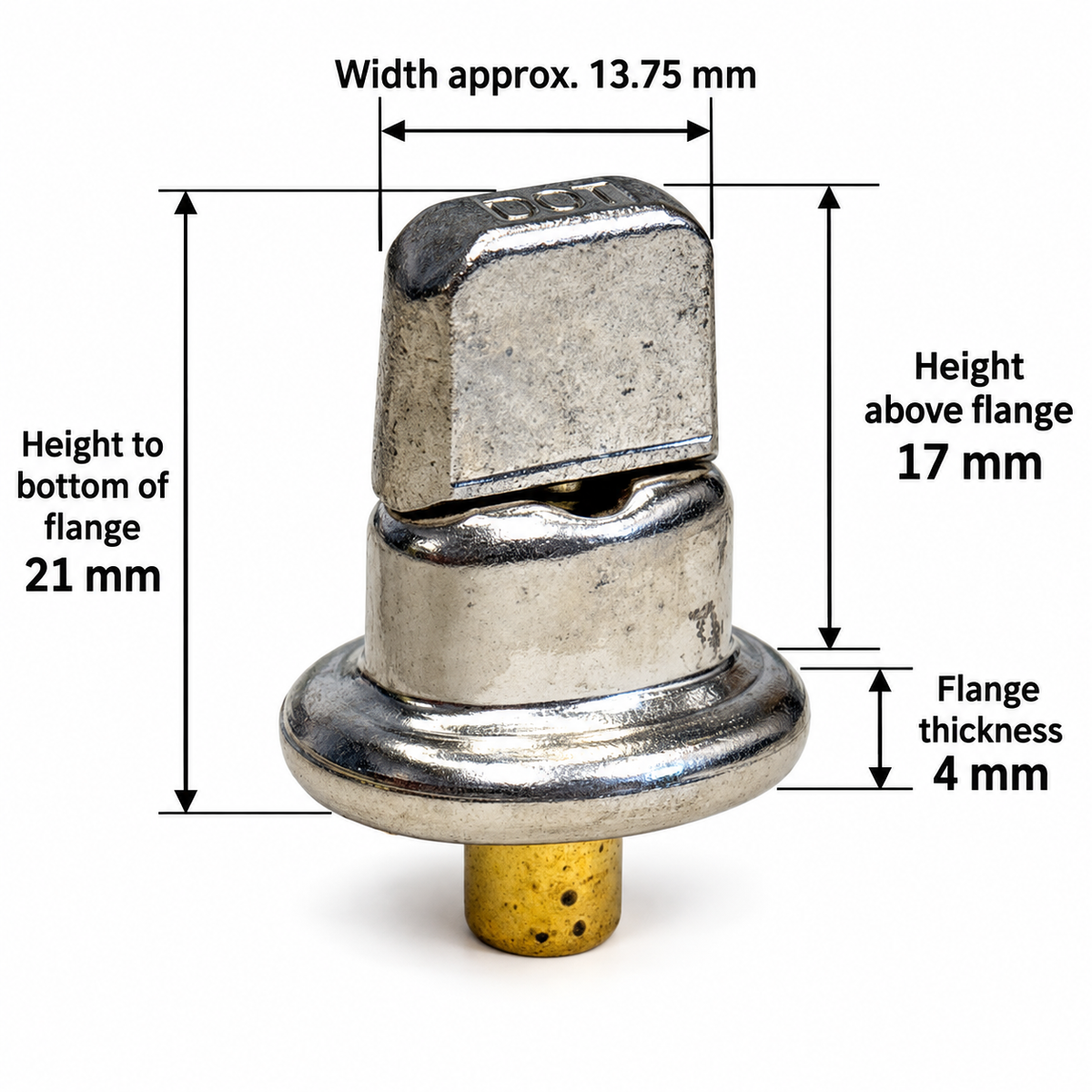 DOT® Common Sense® Rivet-On Turnbutton – Nickel-Plated Brass