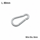Carabiner Hook - Zinc Plated Steel - Multiple Sizes