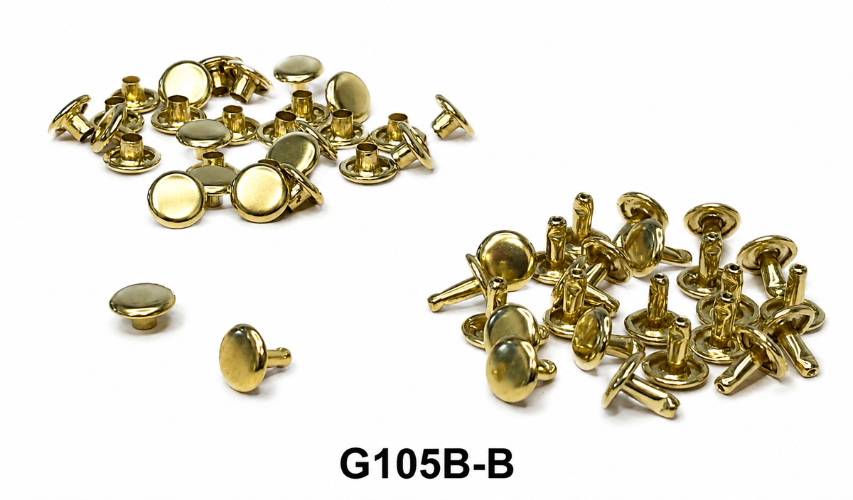 Single Domed Rivets – Brass, Nickel & Black | 5 Sizes