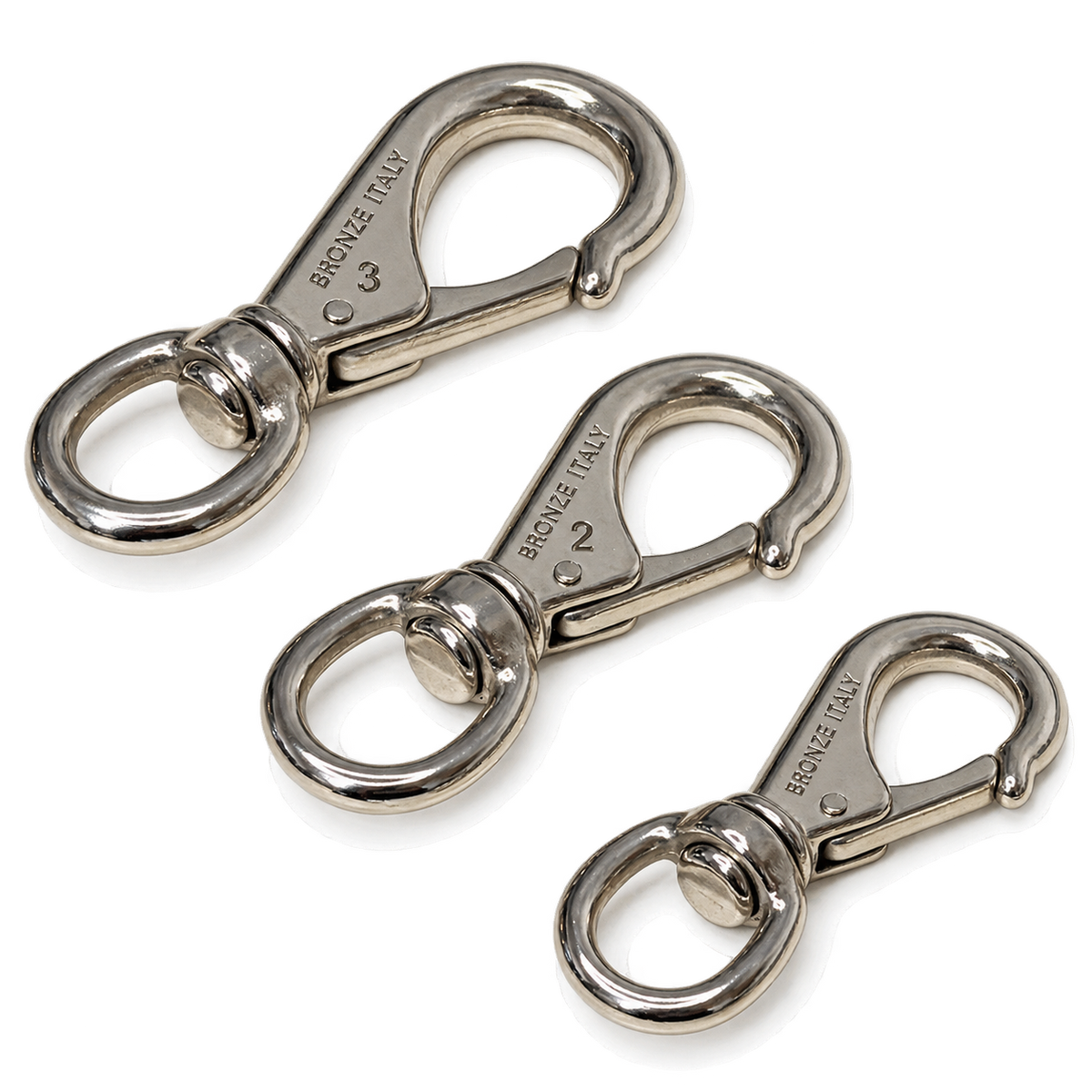 Boat Snap with Swivel Eye - Nickel Plated Bronze - Multiple Sizes