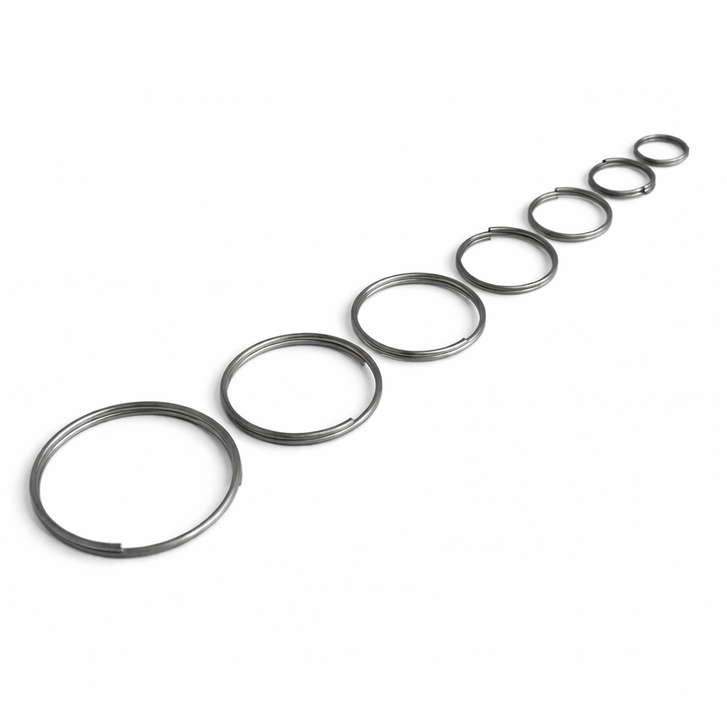 Split Key Ring – Steel | Multiple Sizes | 19mm to 63mm