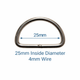 Welded Stainless Steel 'D' Ring - Multiple Sizes Available