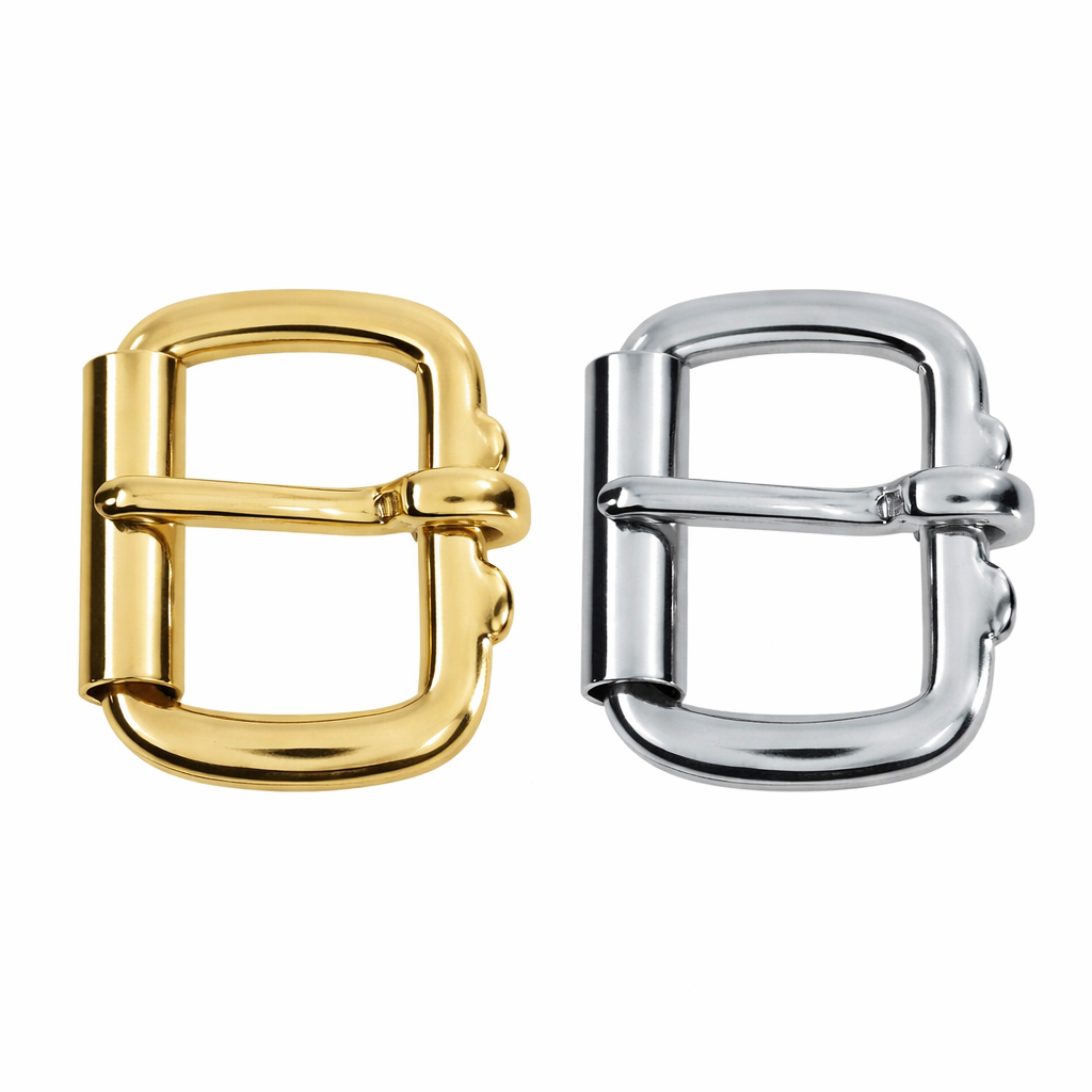 Single Heavy Duty Roller Buckle | Pressed Steel | Electro Brass & Nickel Plated | 25mm–50mm