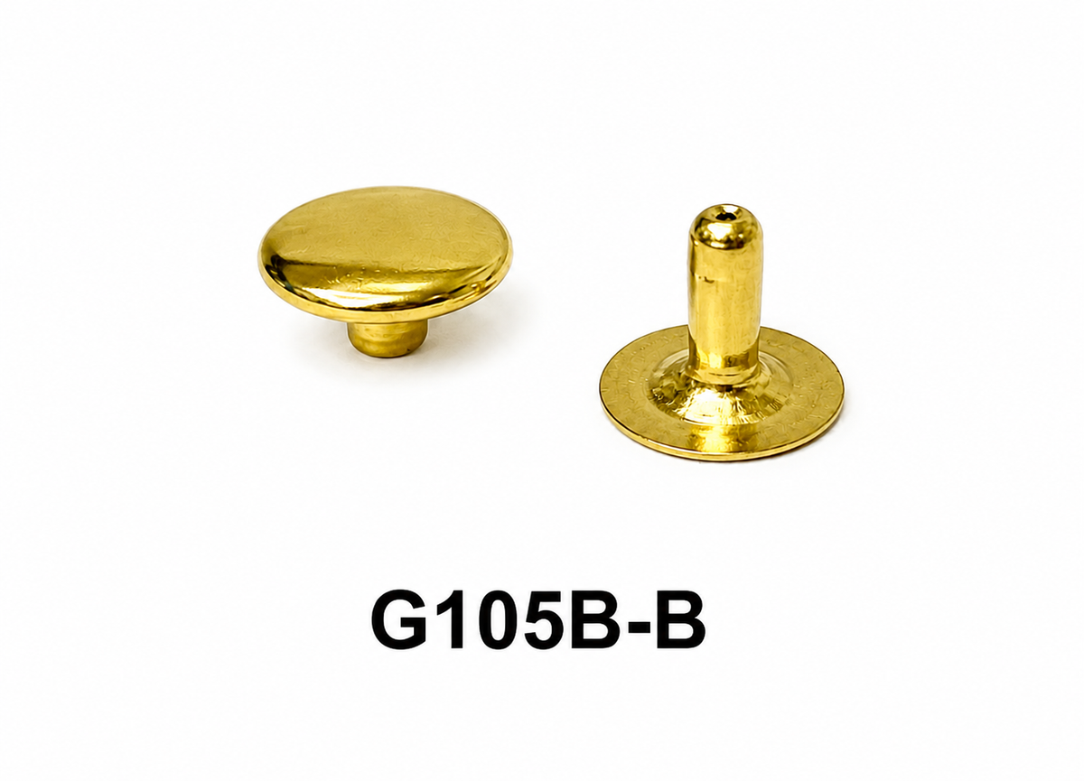Single Domed Rivets – Brass, Nickel & Black | 5 Sizes