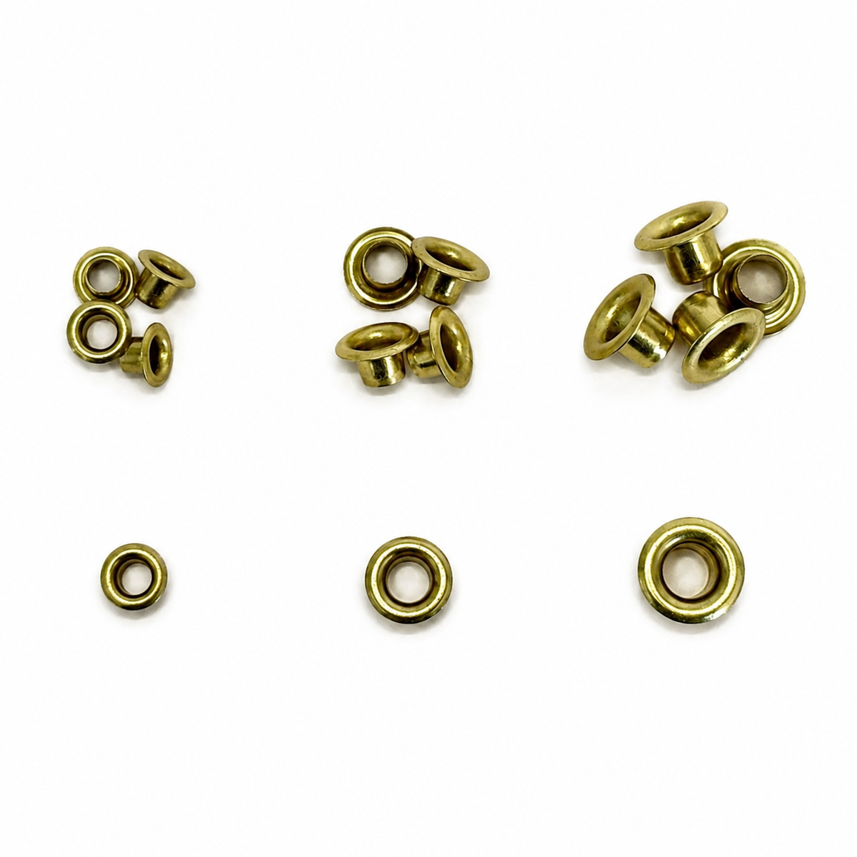 Solid Brass Roll Form Eyelet (4mm, 5mm & 7mm ID)