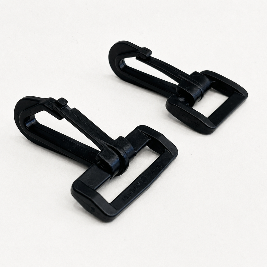 Snap Hook & Retainer | Black Acetal | 25mm & 38mm