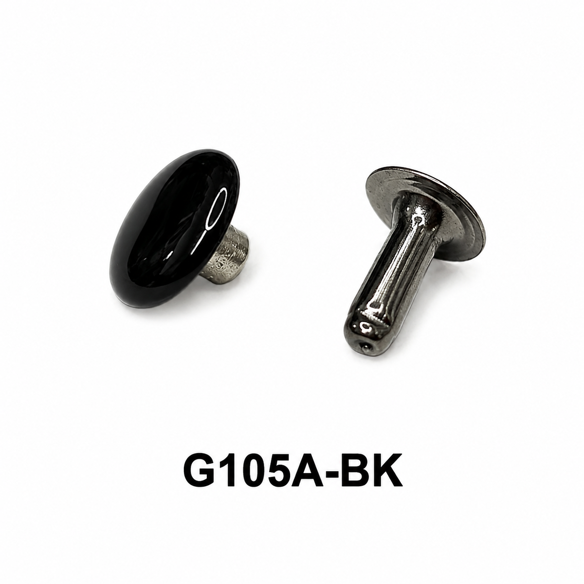 Single Domed Rivets – Brass, Nickel & Black | 5 Sizes