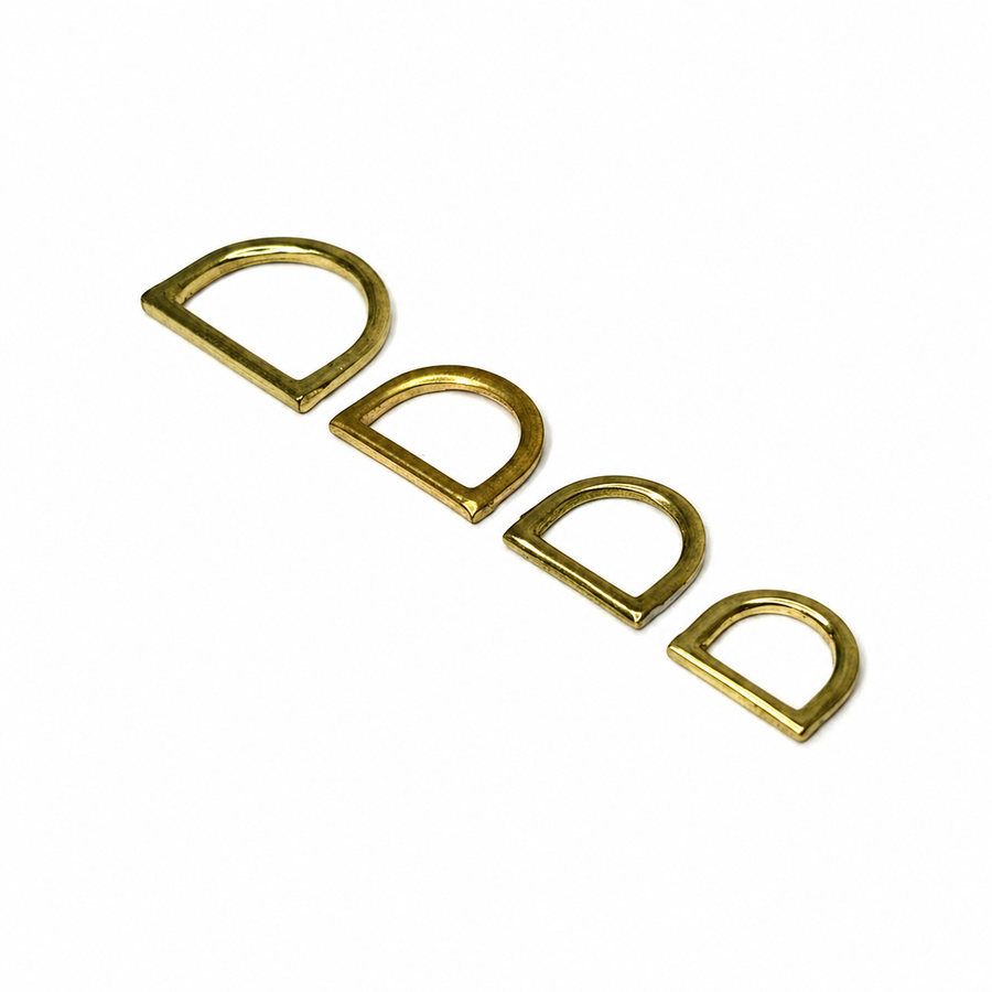 Die Cast Electro Brassed 'D' Ring - Multiple Sizes
