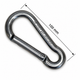 Carabiner Hook with Keylock - Anti-Snagging - Stainless Steel - Tested