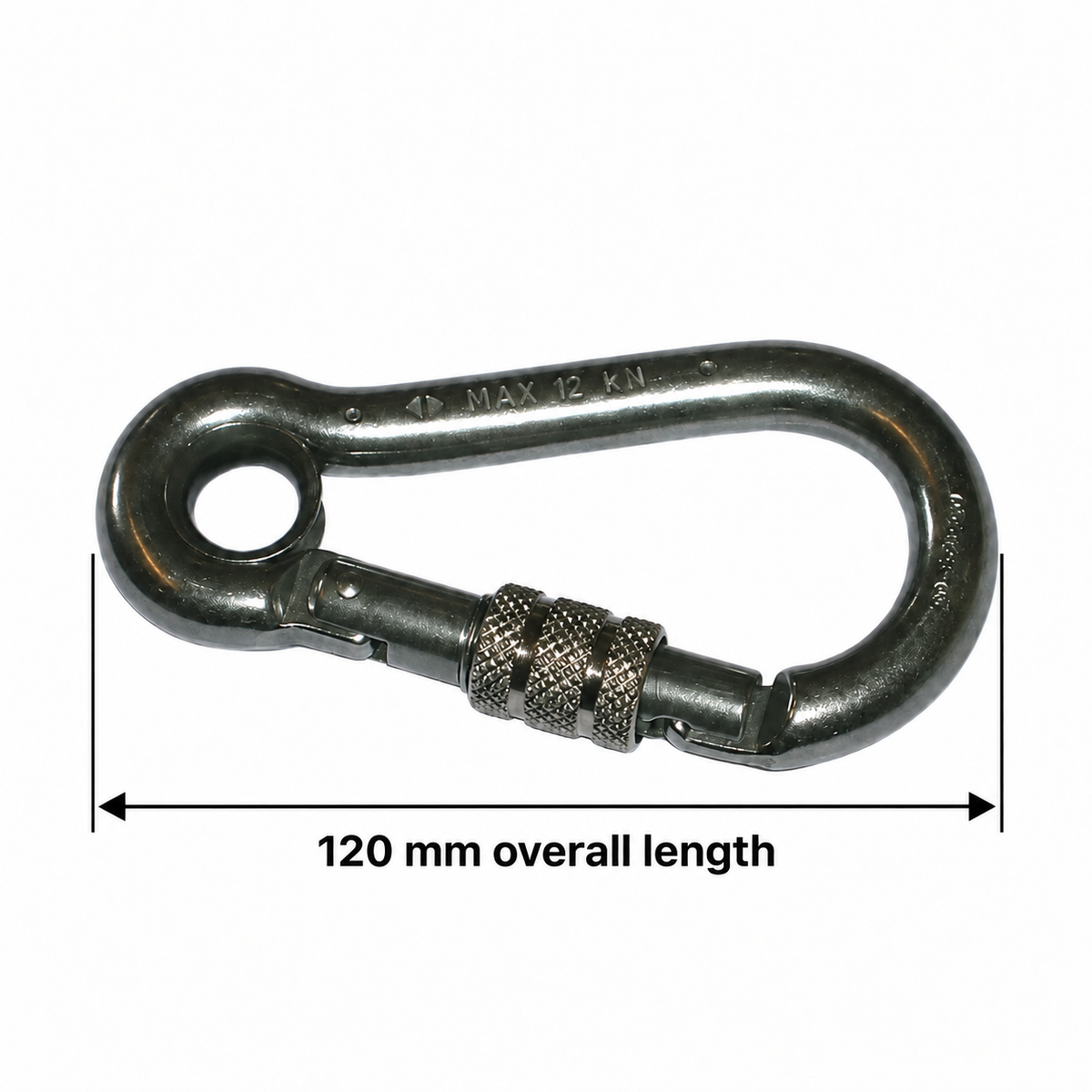 Carabiner Hook with Enclosed Eye & Screw Gate - Tested - Anti-Snagging