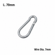 Carabiner Hook - Zinc Plated Steel - Multiple Sizes