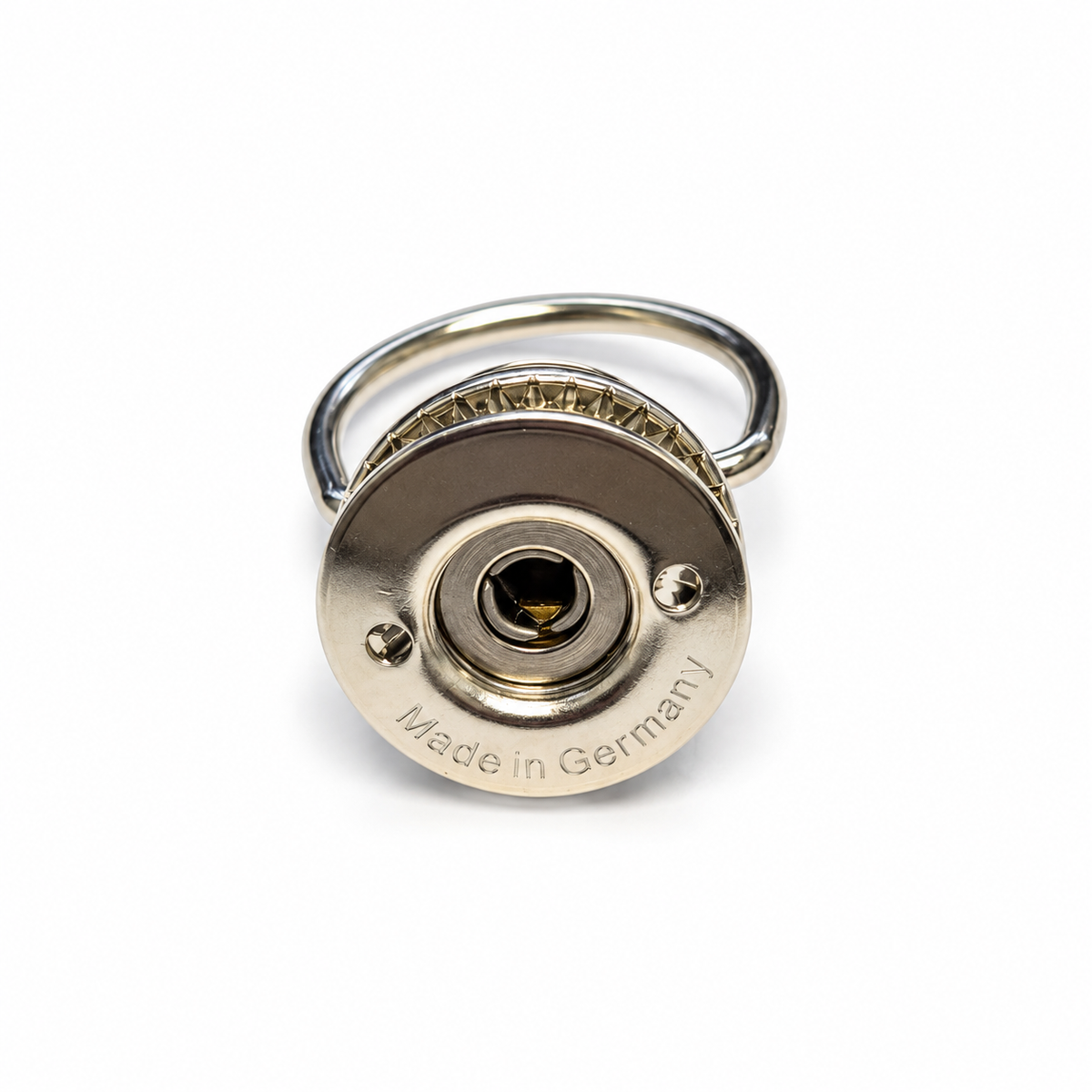 LOXX® Ring Top Button &amp; Long (+1 mm) Locking Washer – Nickel-Plated Brass – LOX08N