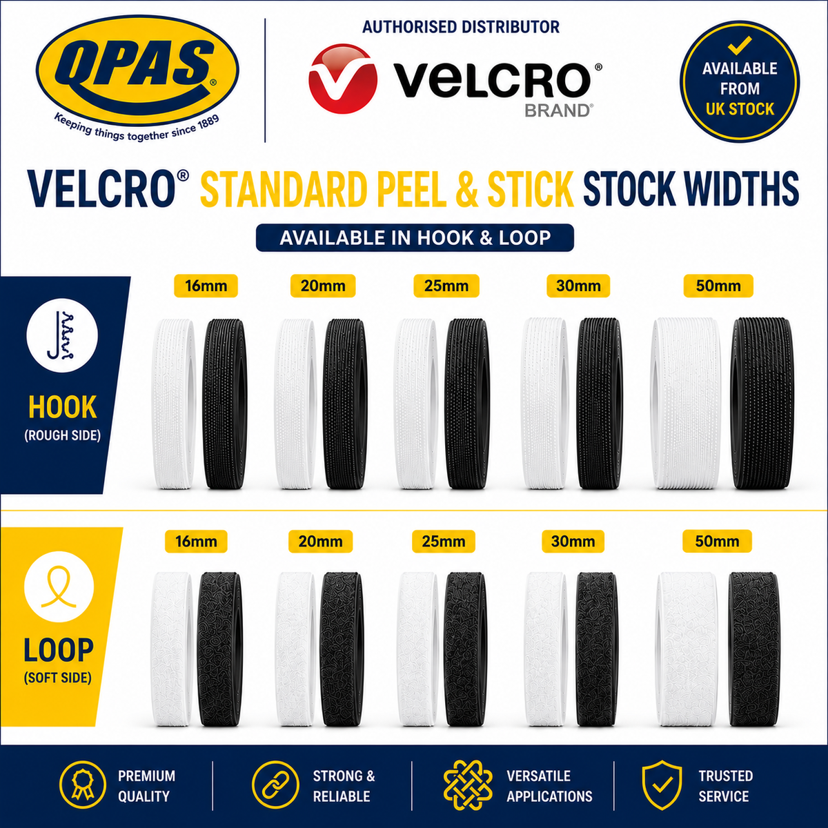 VELCRO® Brand Peel & Stick Hook & Loop Tape