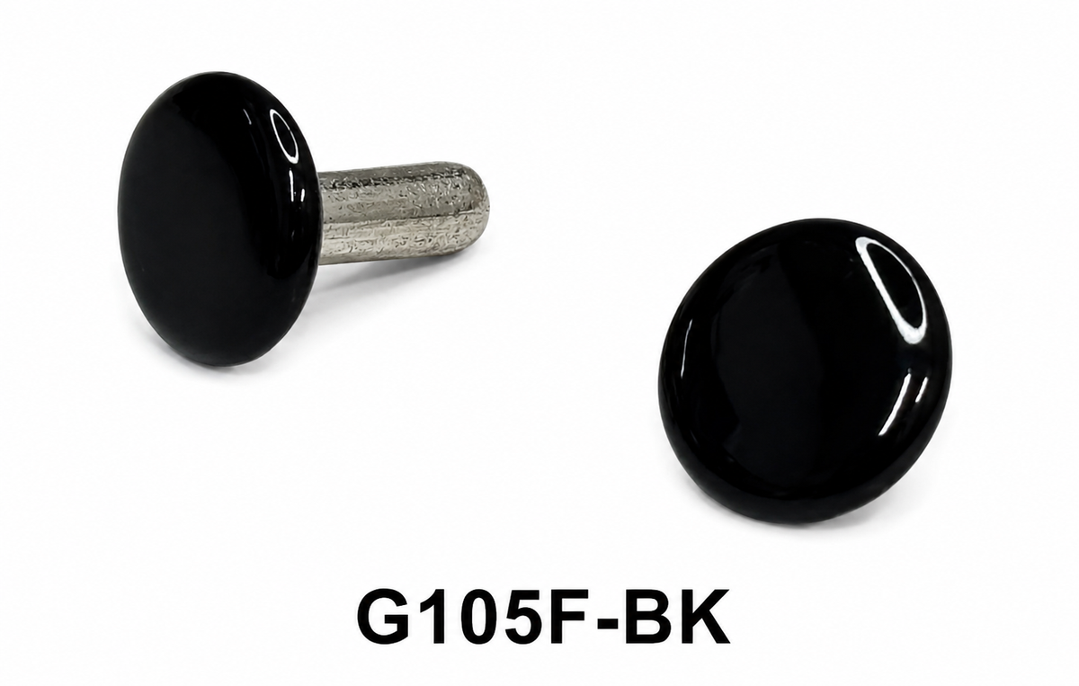 Double Domed Rivets – Brass, Nickel & Black | 3 Sizes