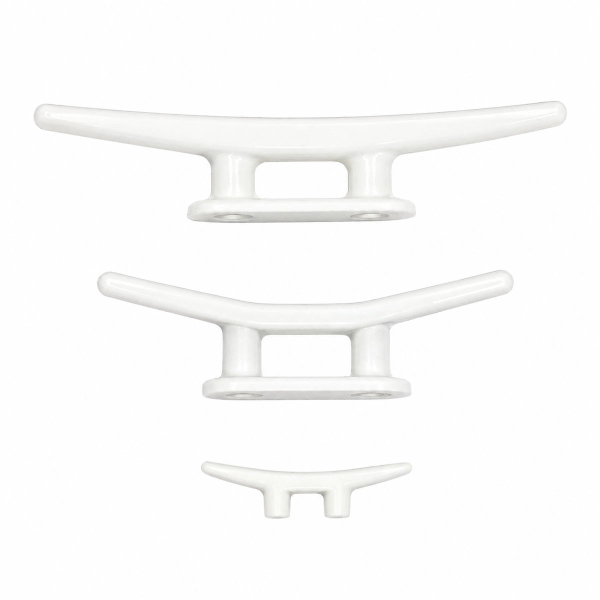 White Plastic Cleat Hook – 63mm, 138mm & 182mm