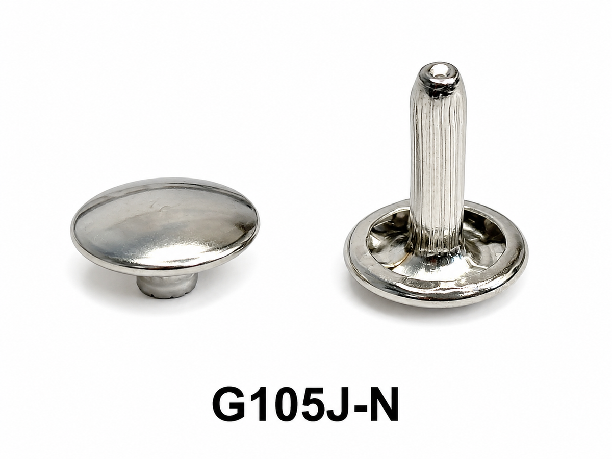 Double Domed Rivets – Brass, Nickel & Black | 3 Sizes
