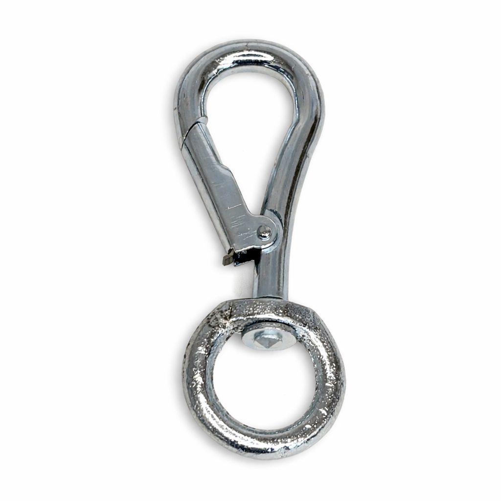 Spring eHook with Swivel Eye – Bright Zinc Plated Steel | 6 Sizes