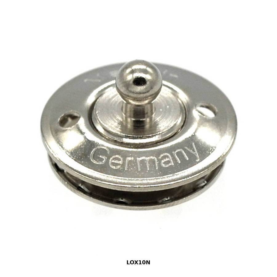 LOXX® Snap fastener lower part for fabric - Nickel (LOX09N, LOX10N)