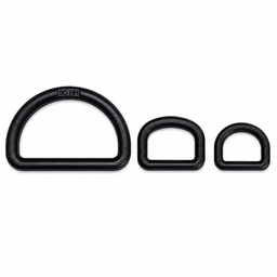 Heavy Duty 'D' Ring | Black Acetal | 20mm, 25mm & 50mm
