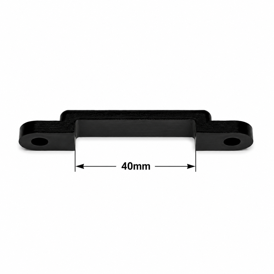 Breeching Staple x 40mm id Black plastic