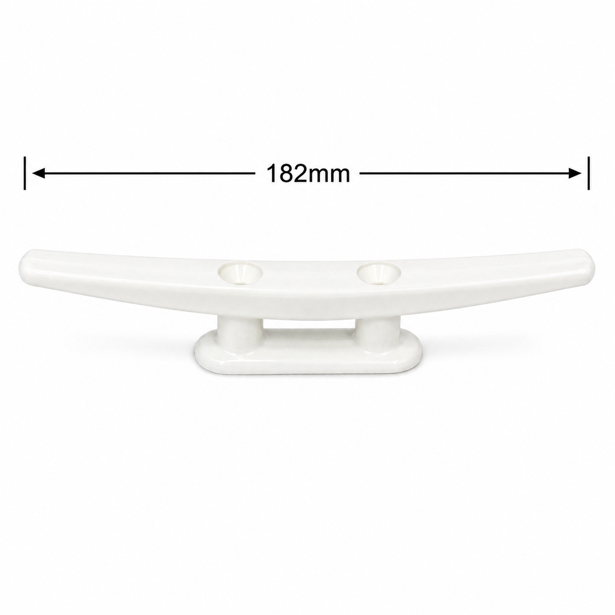 White Plastic Cleat Hook – 63mm, 138mm & 182mm