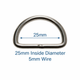 Welded Stainless Steel 'D' Ring - Multiple Sizes Available
