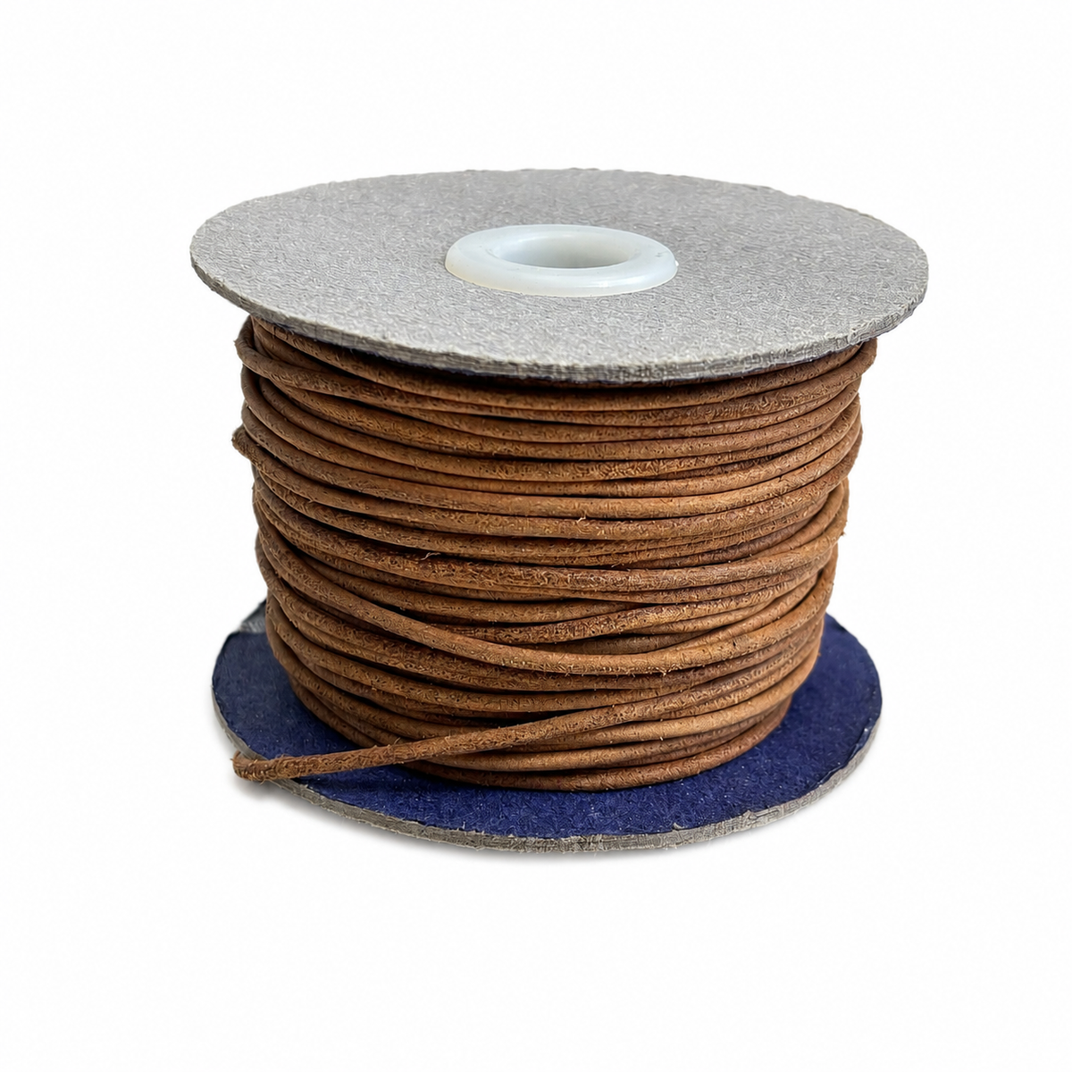 Round Leather Lacing – Natural 2mm | Sold by the Metre