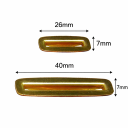 Solid Brass Oblong Eyelet & Ring Set 26mm & 40mm