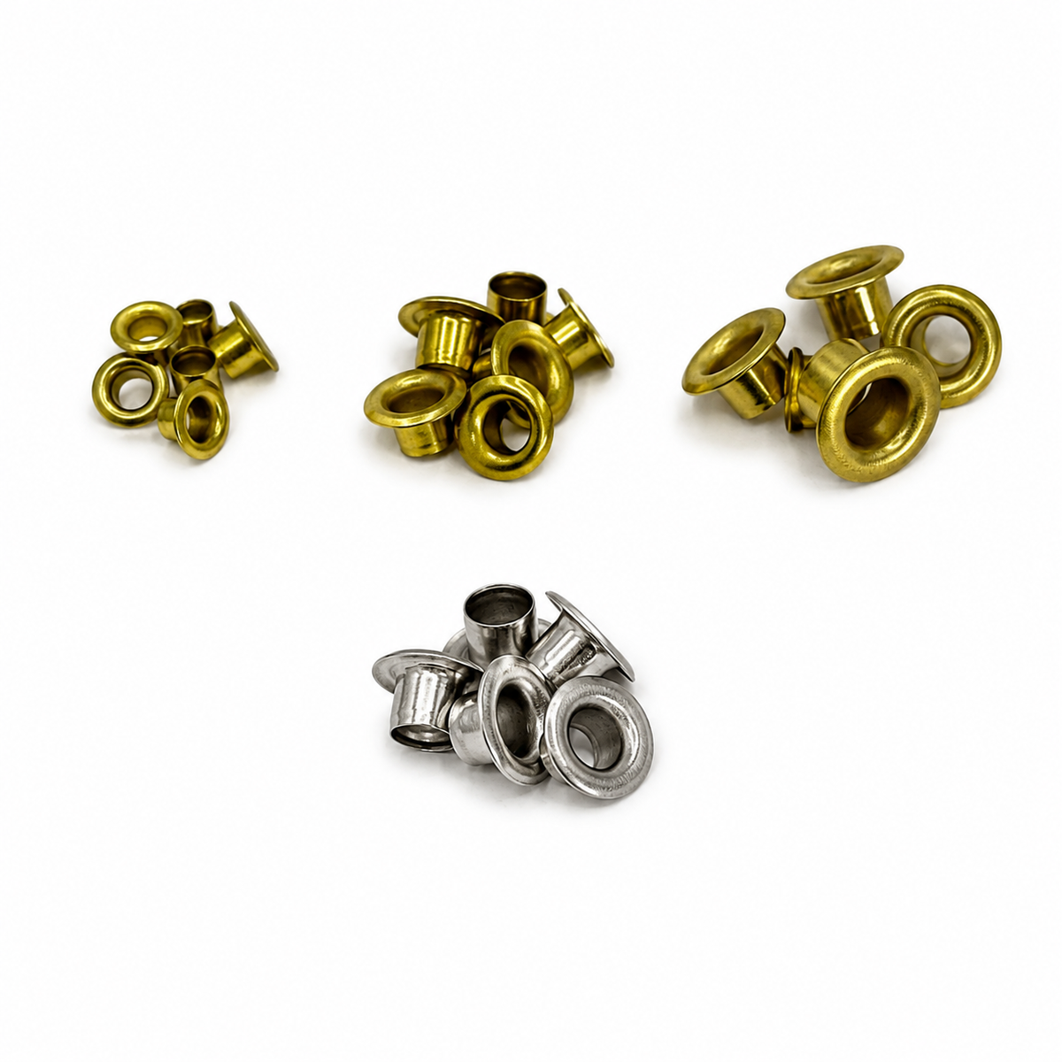 Solid Brass Roll Form Eyelet (4mm, 5mm & 7mm ID)