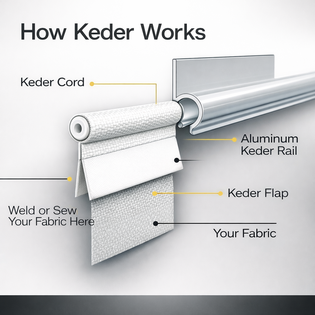 Keder Profile - Standard & Repair (6mm, 7mm, 8mm, 10mm, 11mm)