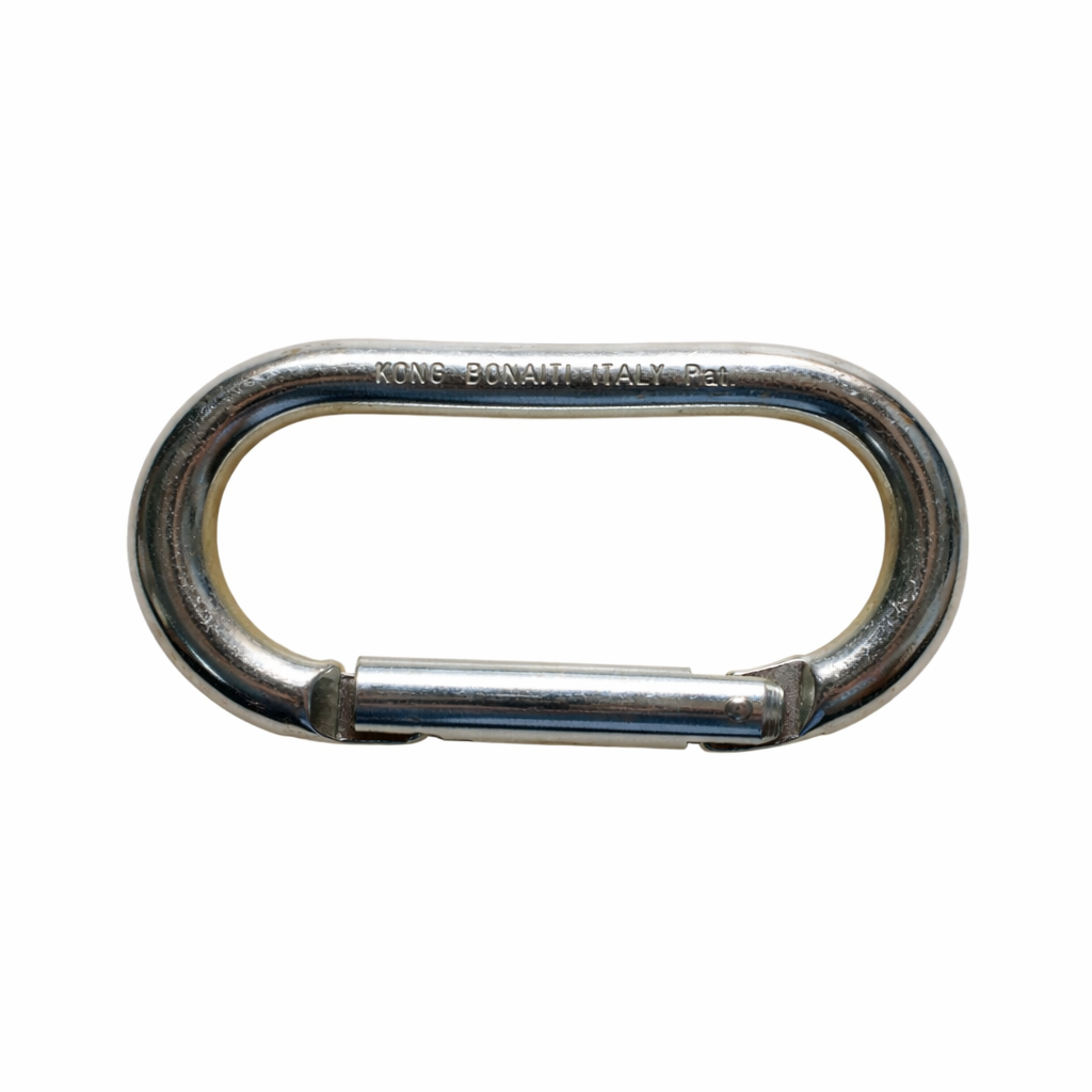Heavy Duty Oval Carabiner Hook – Zinc Plated Steel | 105mm | Italian Made