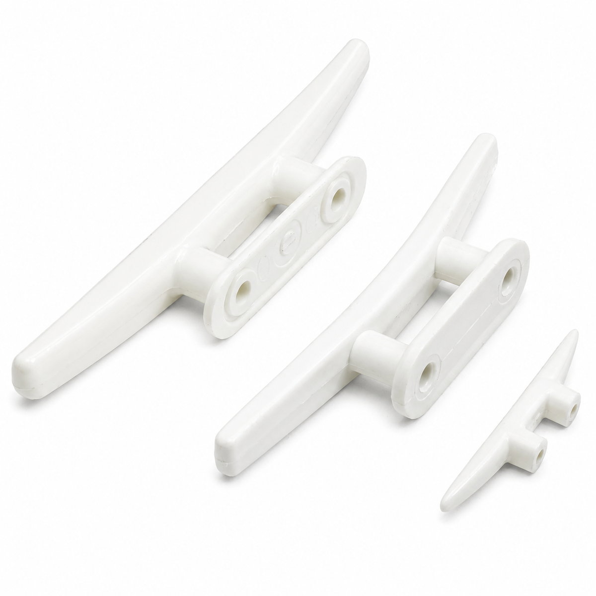 White Plastic Cleat Hook – 63mm, 138mm & 182mm