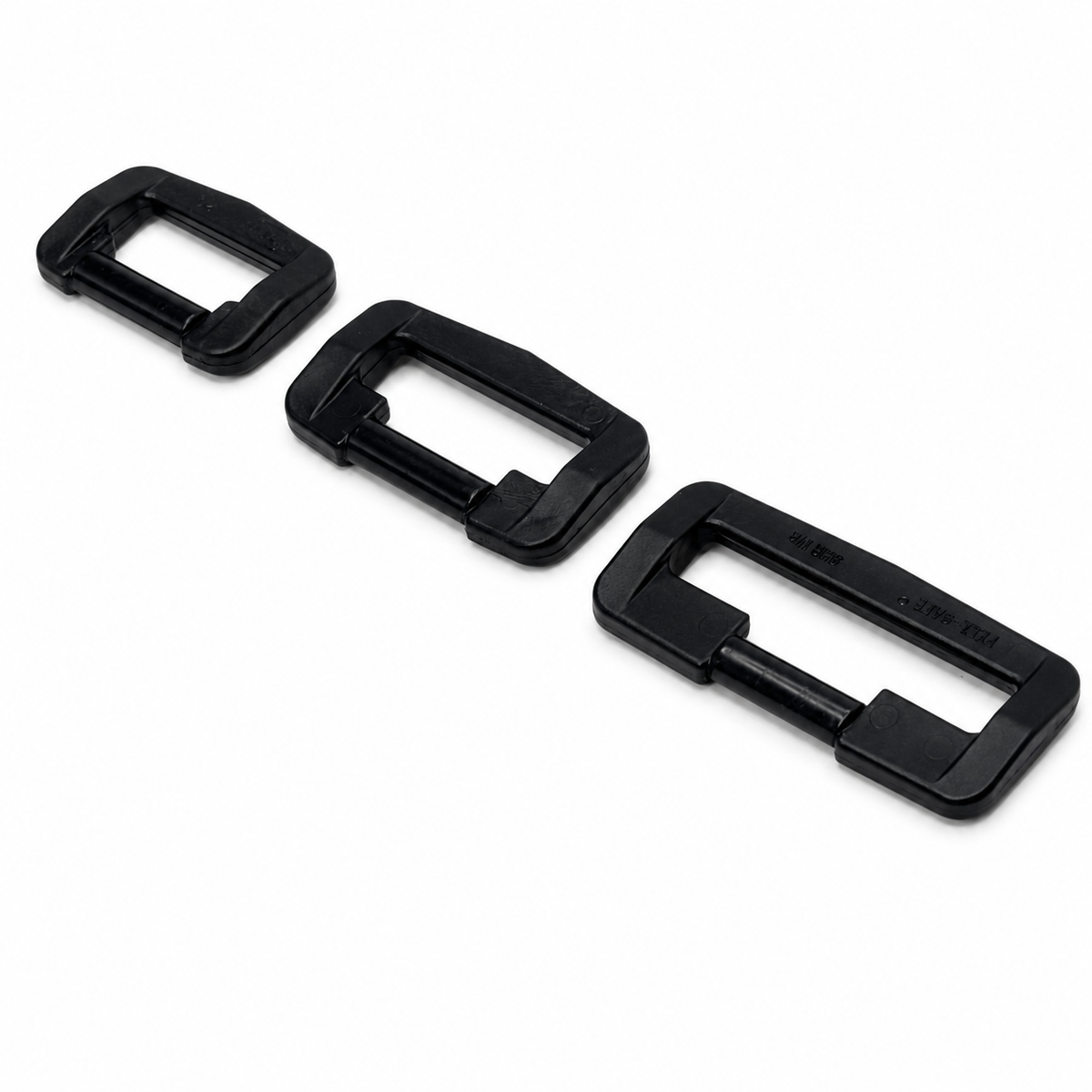 Feel-Safe Snap Hook Retainer | Black Acetal | 20mm, 25mm & 38mm