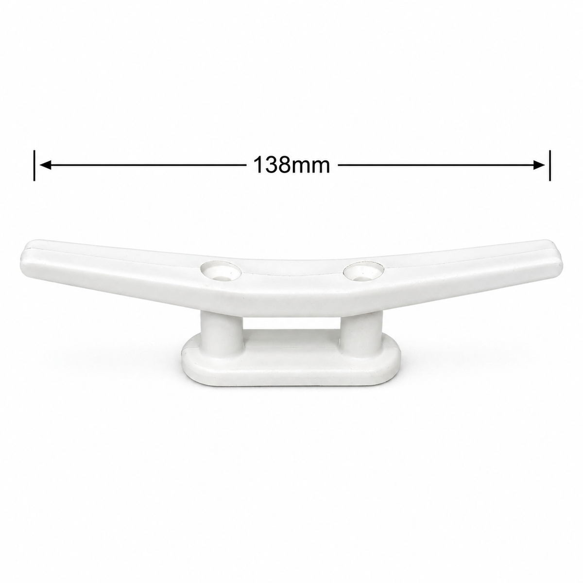 White Plastic Cleat Hook – 63mm, 138mm & 182mm