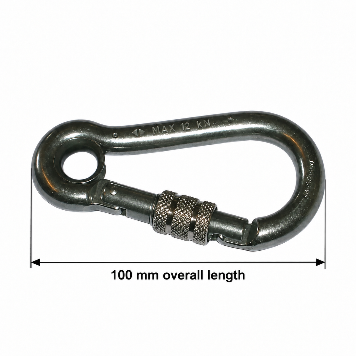 Carabiner Hook with Enclosed Eye & Screw Gate - Tested - Anti-Snagging