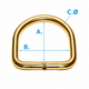 Heavy Duty Electro Brass Welded D-Ring 25–50mm