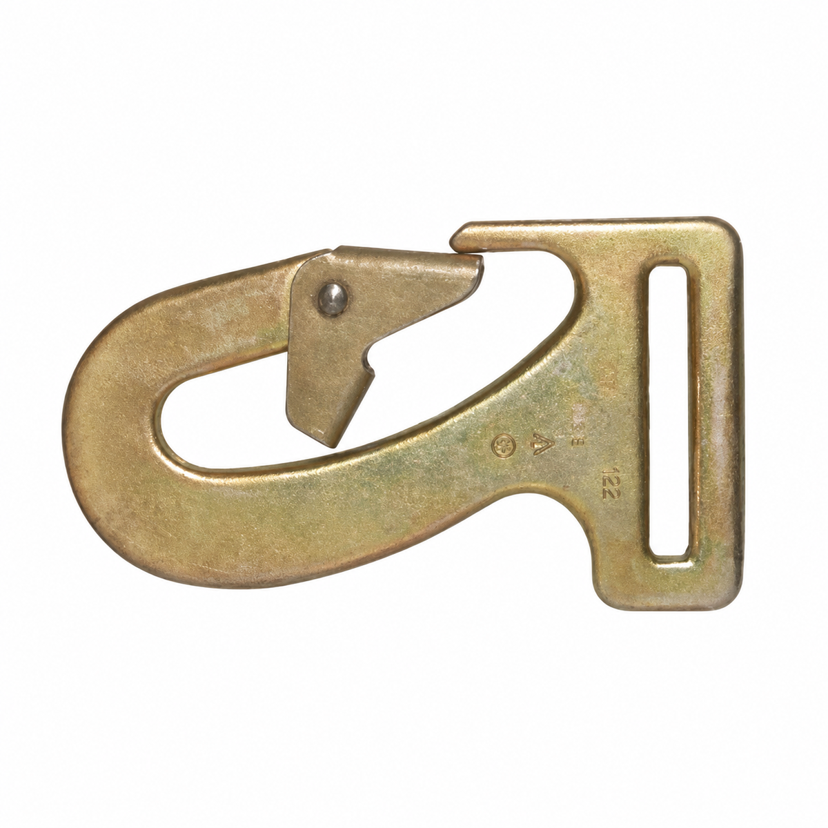 Parachute Snap Hook - Gold Passivated Zinc Steel Flat Strap Hook AML122