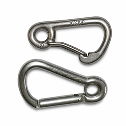 Asymmetric Carabiner Hook with Eye – Stainless Steel AISI316 | 100mm