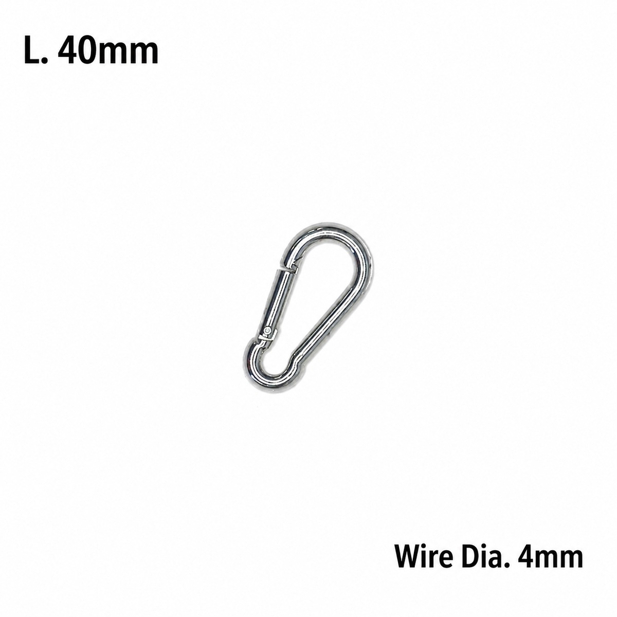 Carabiner Hook - Zinc Plated Steel - Multiple Sizes